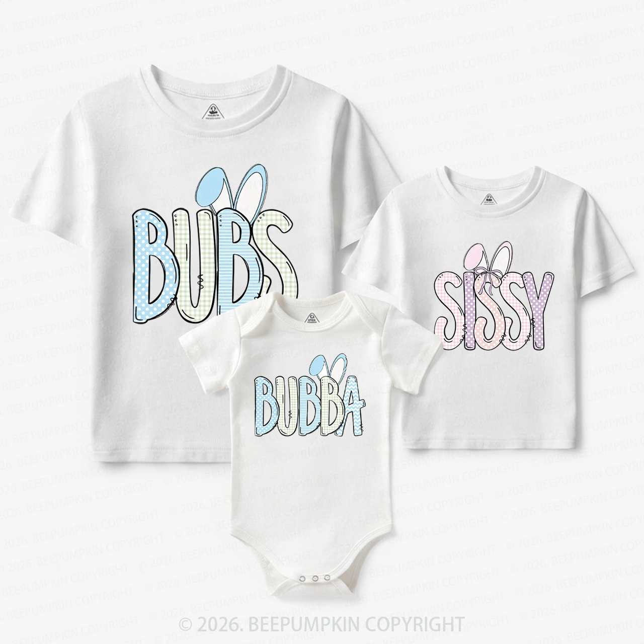 Easter Sissy Bubs Bubba Matching Tees For Siblings