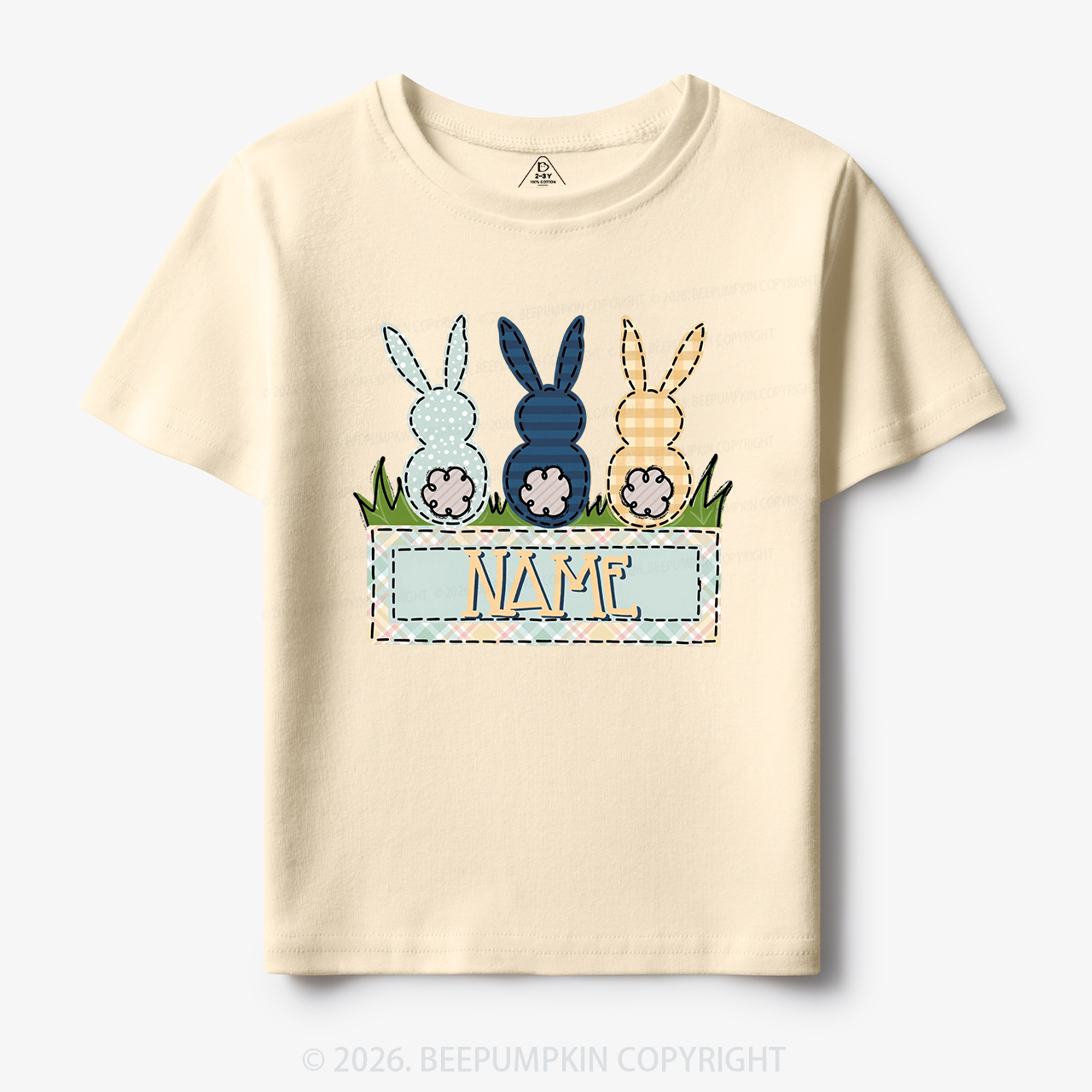 Personalized Name Easter Bunny Trio Toddler&Kid's Tees