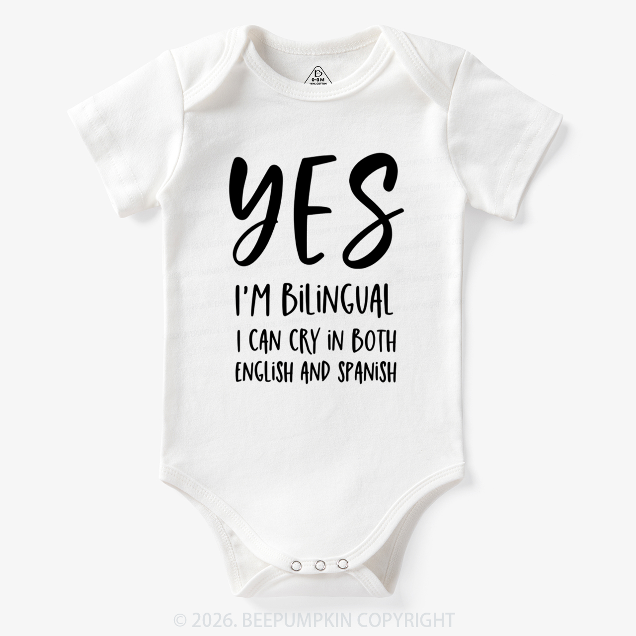 Personalized Color Funny Bilingual Bodysuit