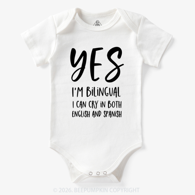 Personalized Color Funny Bilingual Bodysuit