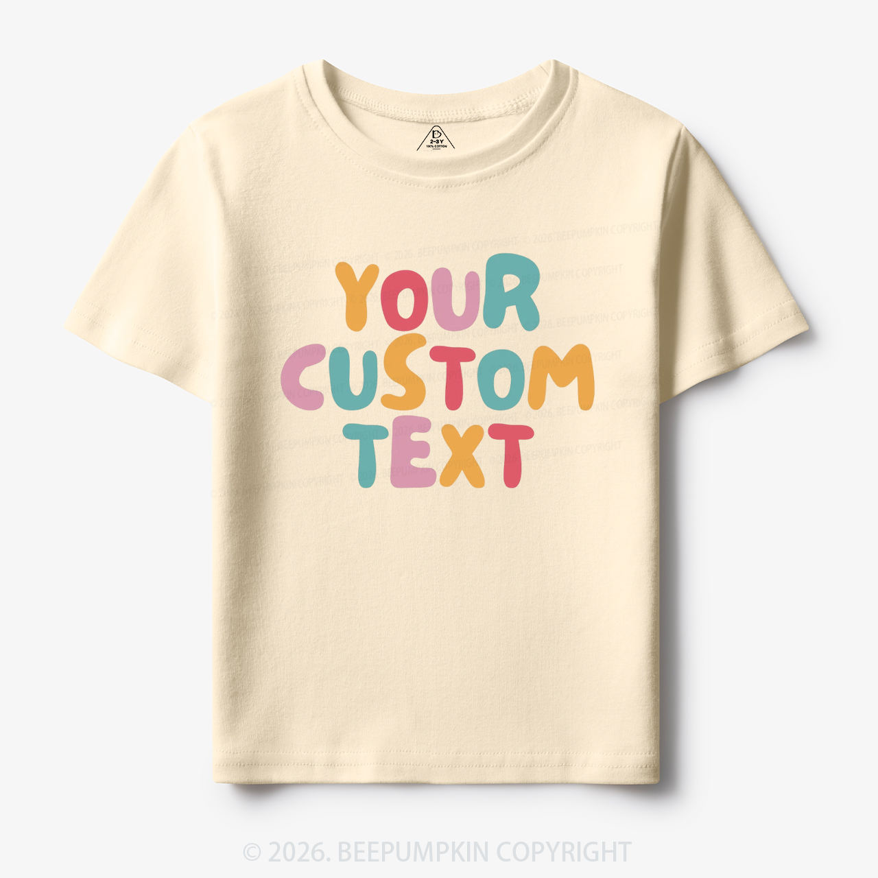 Personalized Retro Your Text Toddler&Kid's Tees Beepumpkin