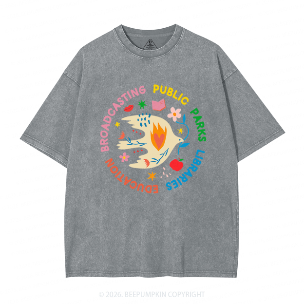 Protect Our Public Parks Washed T-Shirts