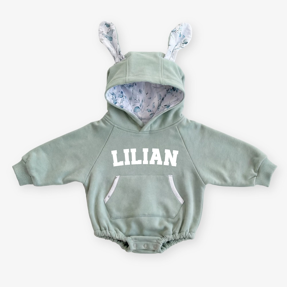 Personalized Name Rabbit Baby Bubble Romper