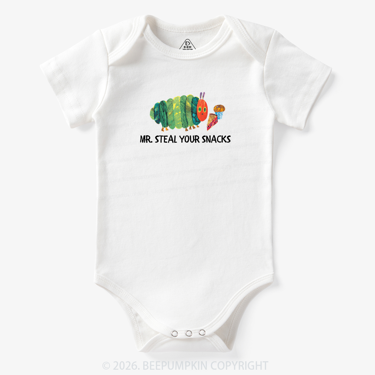 Hungry Little Caterpillar Mr Steal Your Snacks Bodysuit