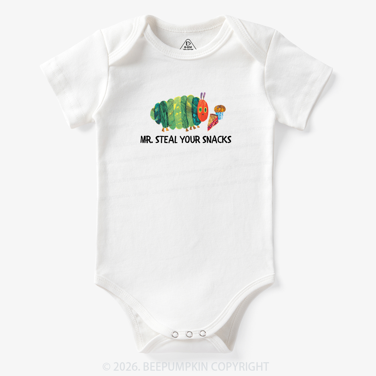 Hungry Little Caterpillar Mr Steal Your Snacks Bodysuit