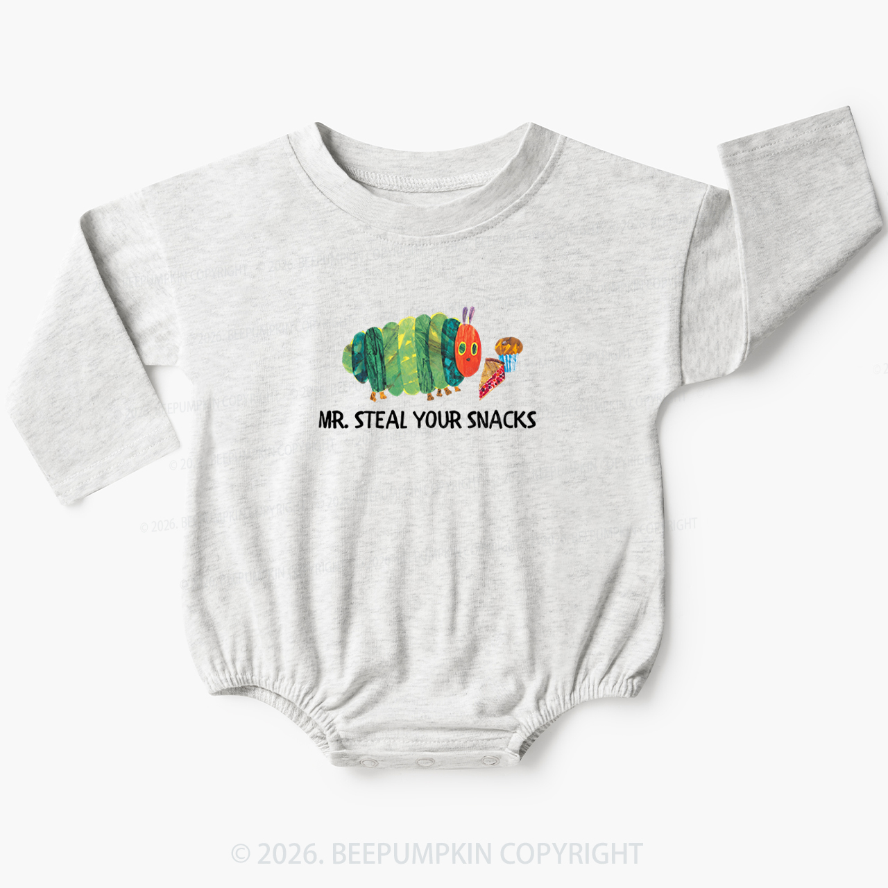 Hungry Little Caterpillar Mr Steal Your Snacks Baby Bubble Romper
