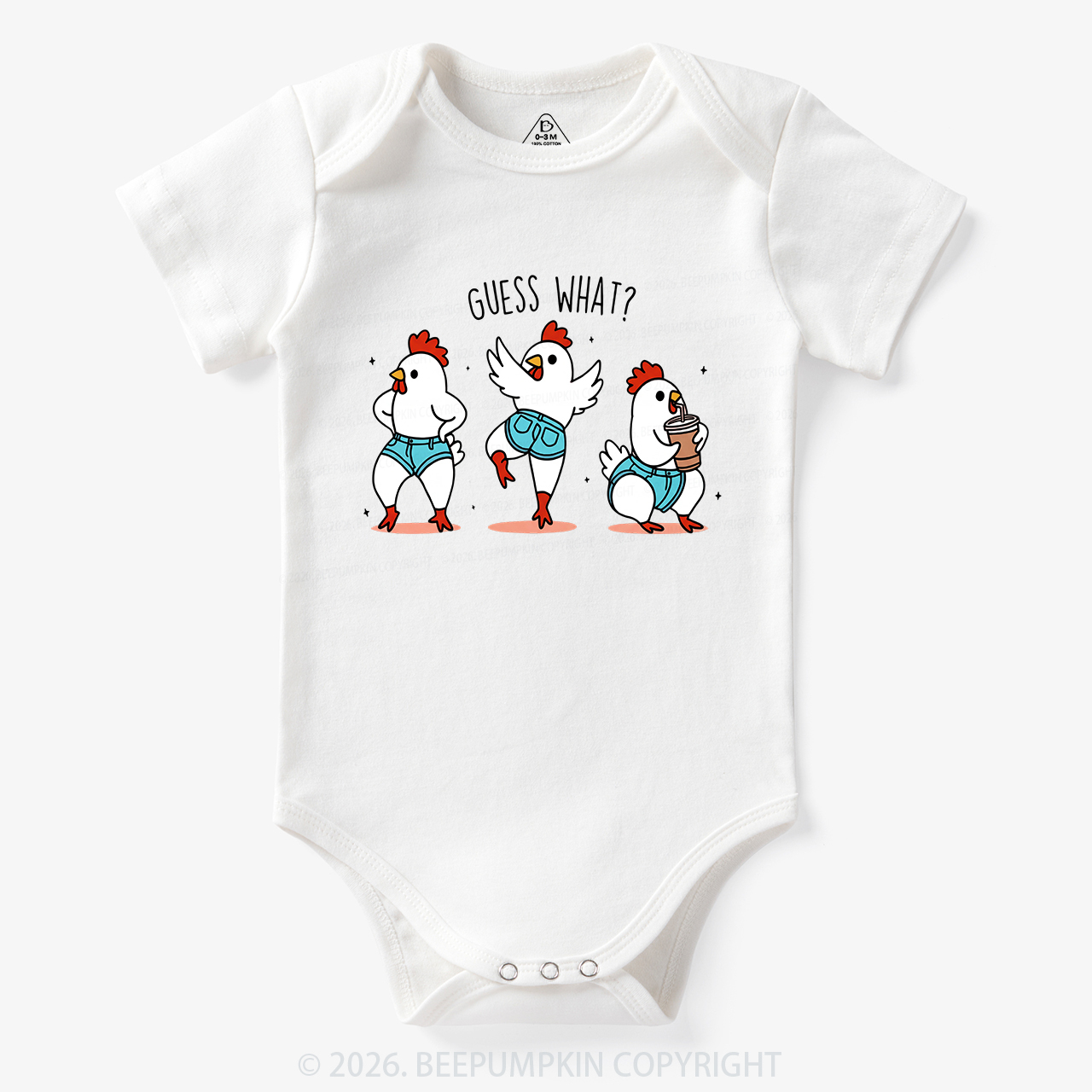 Guess What Chicken Butt Funny Western Bodysuit