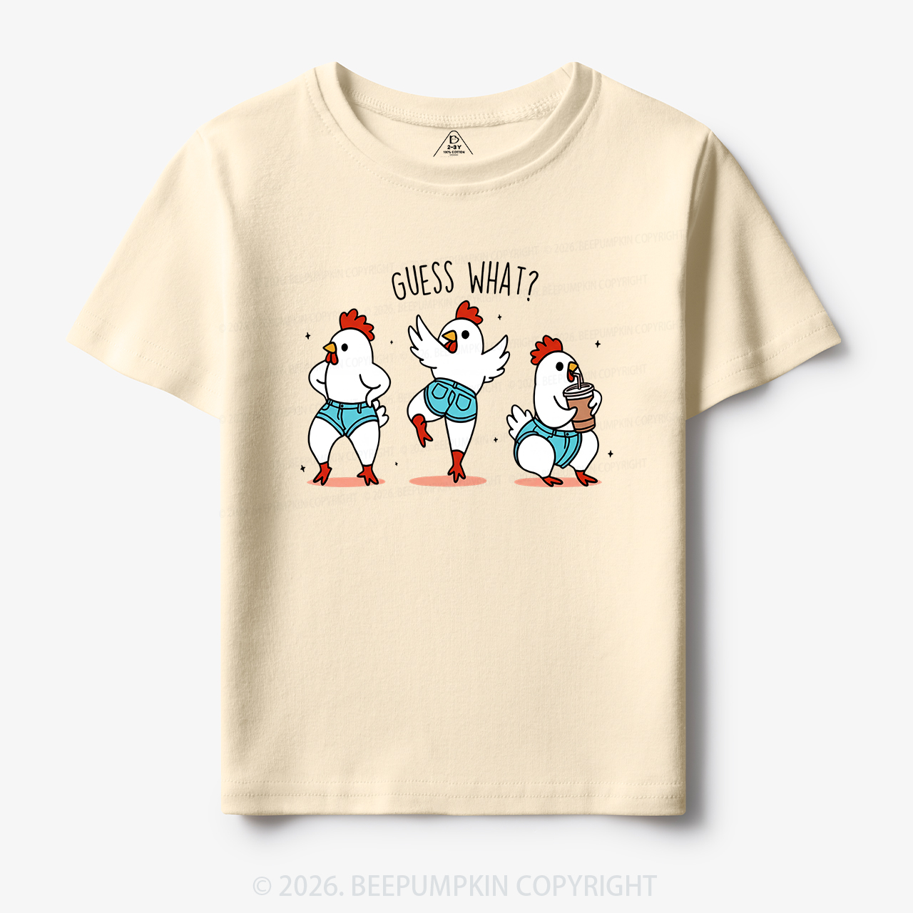 Guess What Chicken Butt Funny Western Toddler&Kid's Tees