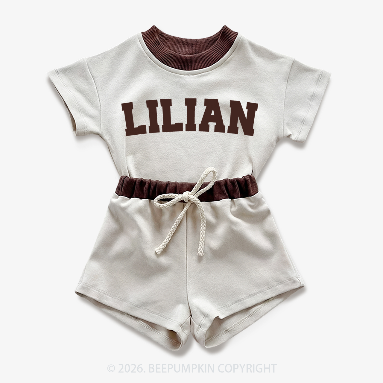 Personalized Name Baby Short Sleeve Tee and Shorts Sets