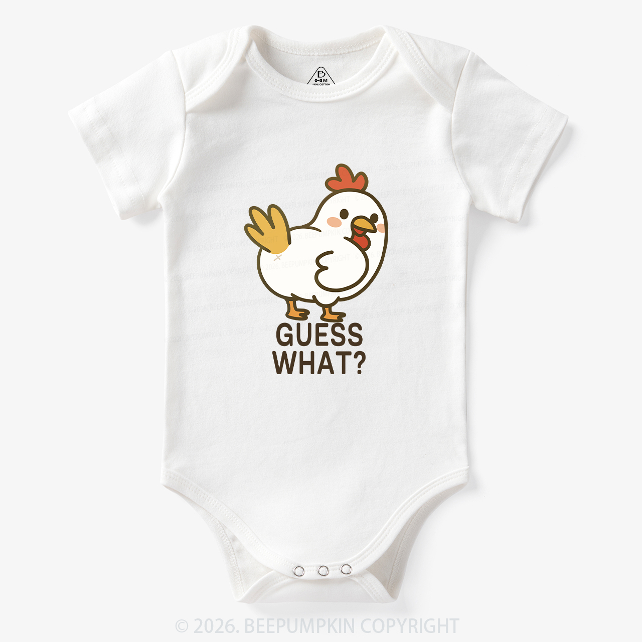 Guess What Chicken Funny Butt Joke Bodysuit