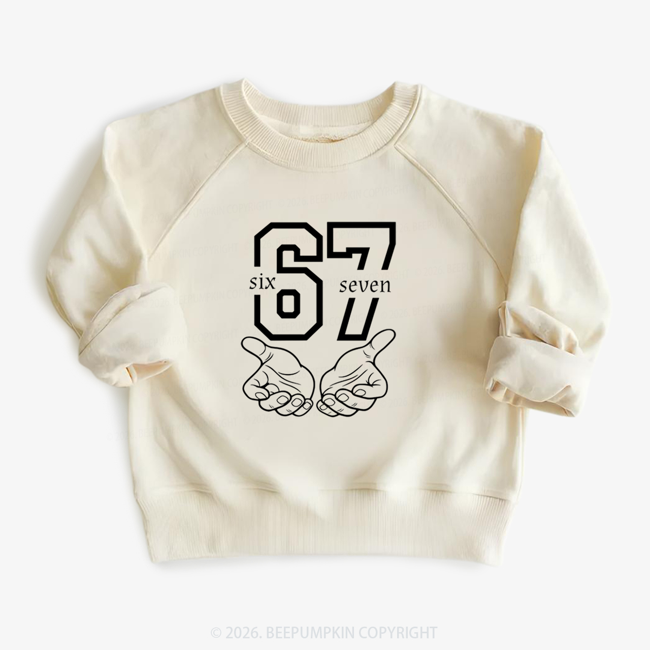 Six Seven Funny Meme Kid's Sweatshirt