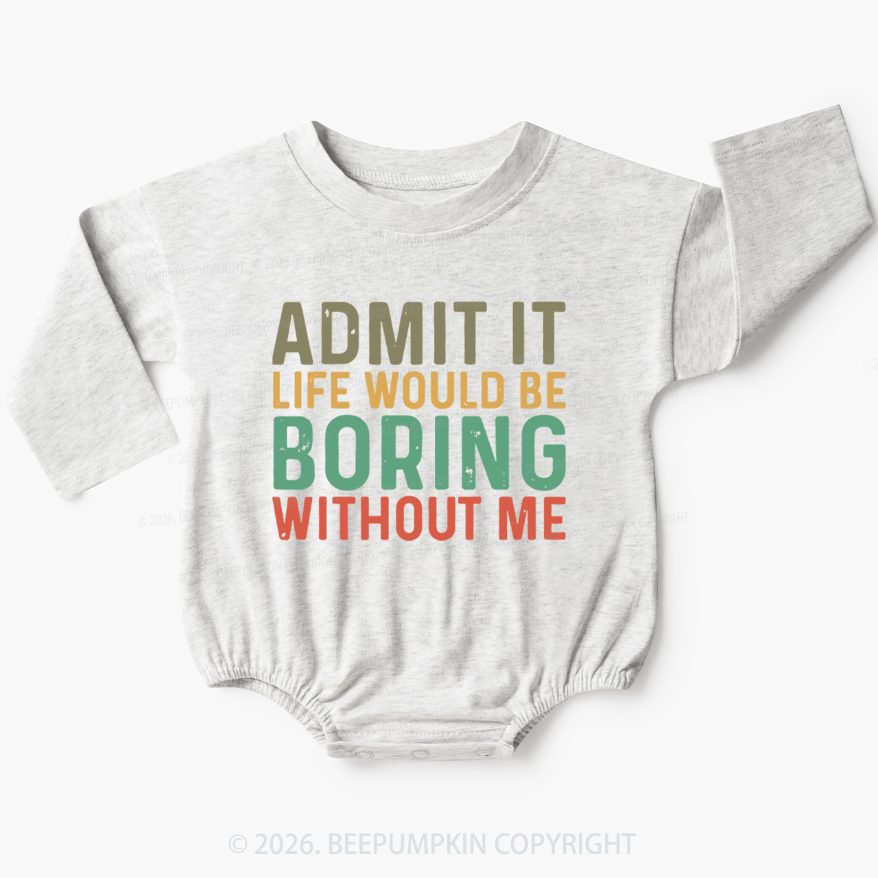 Sarcastic 'Admit It' Sassy Baby Bubble Romper