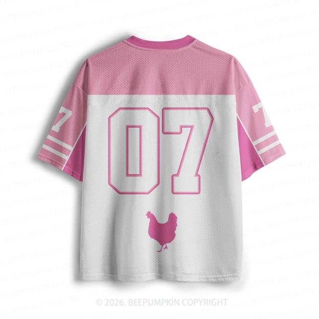 Guess What Chicken Butt Pink Toddler&Kid's Sport Jersey