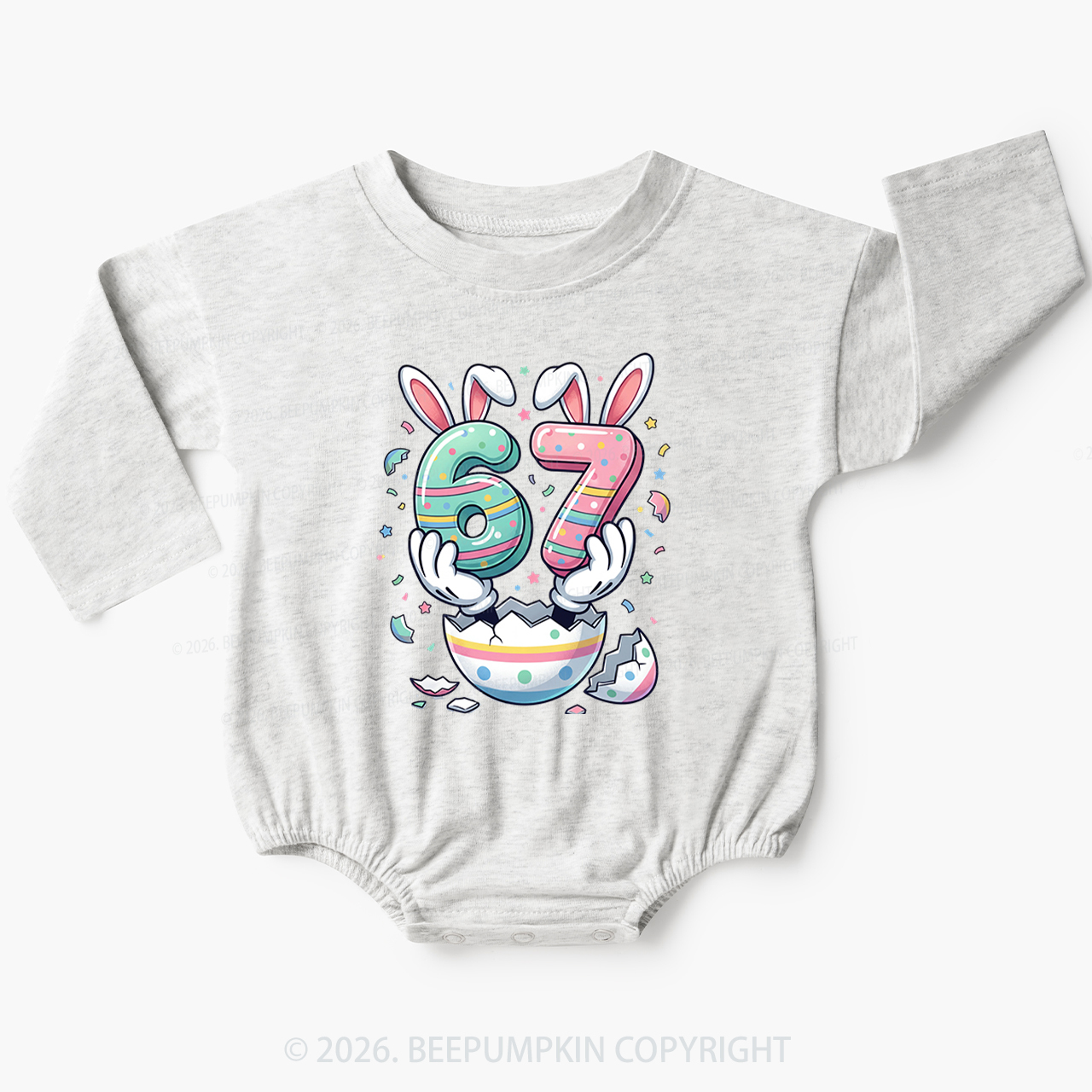67 Easter Bunny Funny Baby Bubble Romper