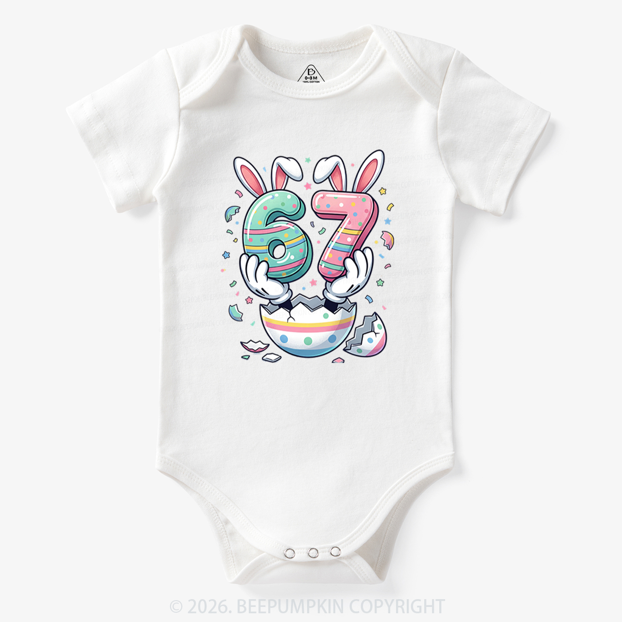 67 Easter Bunny Funny Bodysuit