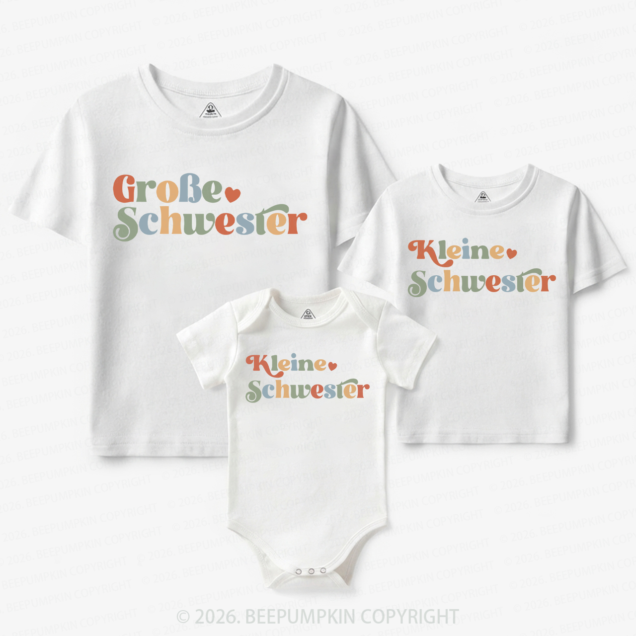 Große Schwester Pregnancy Announcement Matching Tees For Siblings