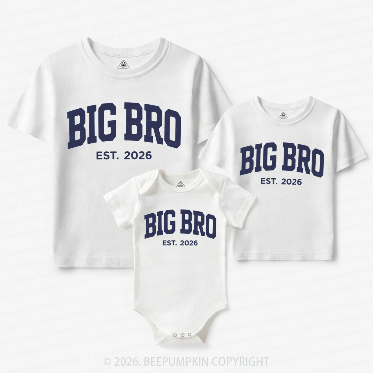 Big Bro Est 2026 Matching Tees For Siblings
