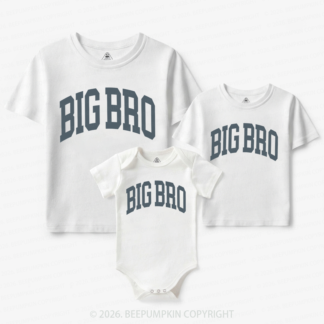 Big Bro Boho Natural Matching Tees For Siblings