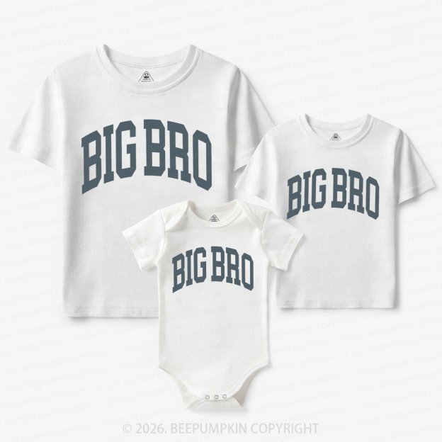 Big Bro Boho Natural Matching Tees For Siblings