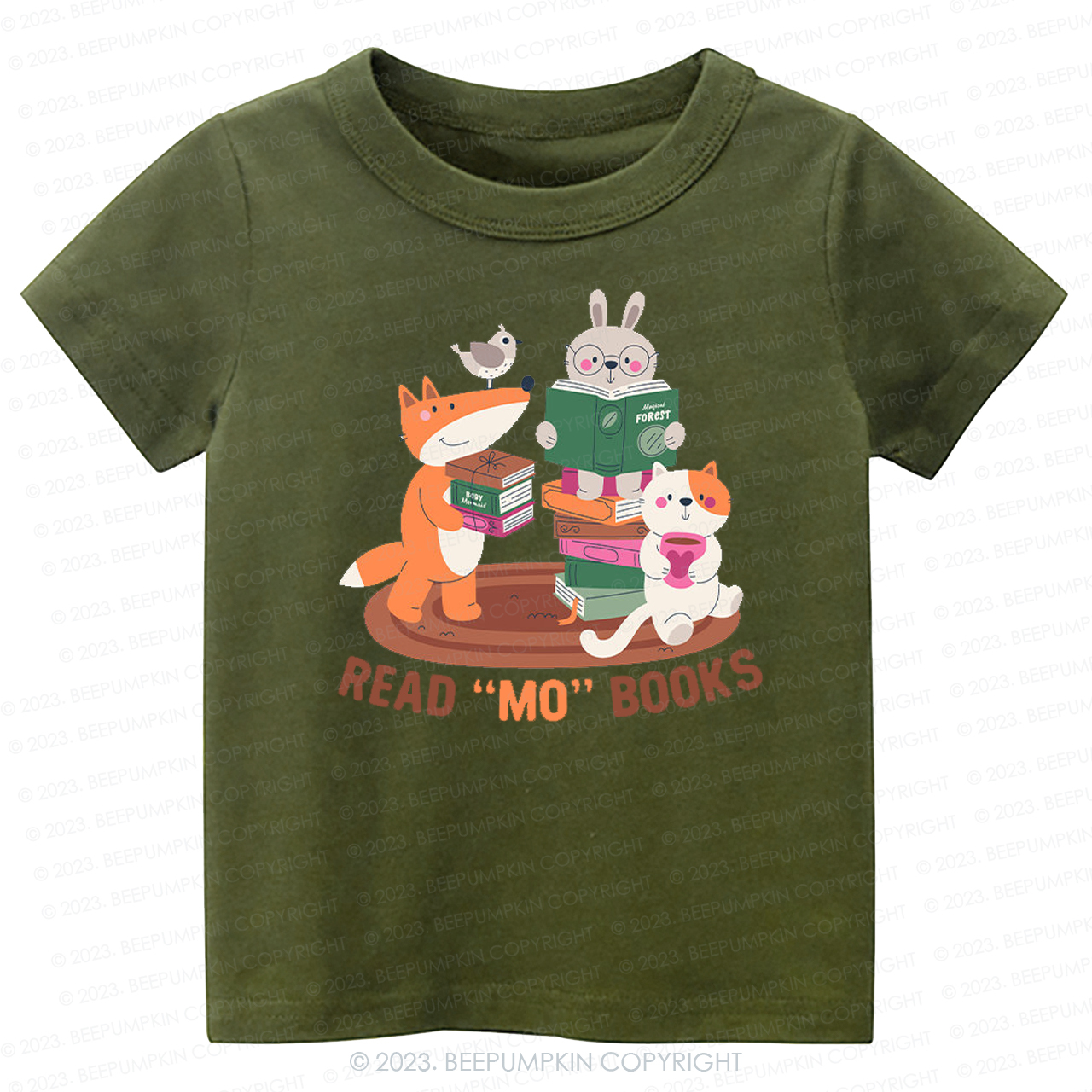 Read Mo Books Fox Rabbit Cat Kids Shirt