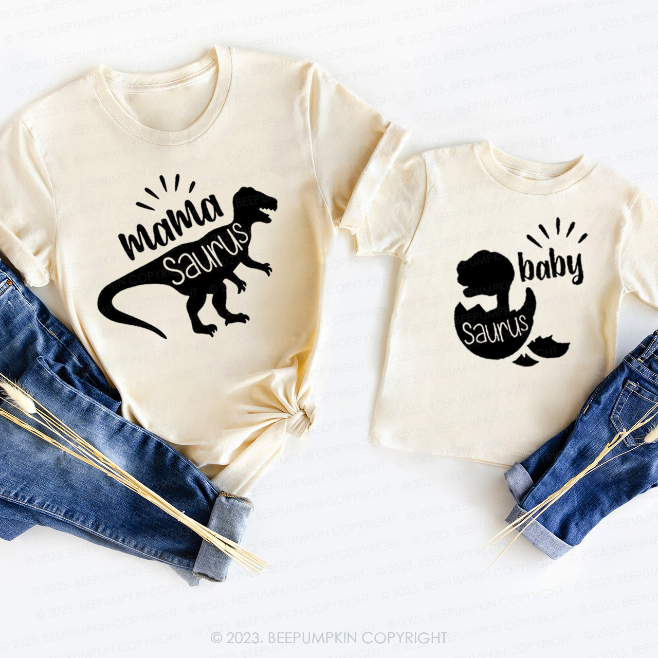 Mommy and Me Dinosaur T-Shirts For Mom&Me