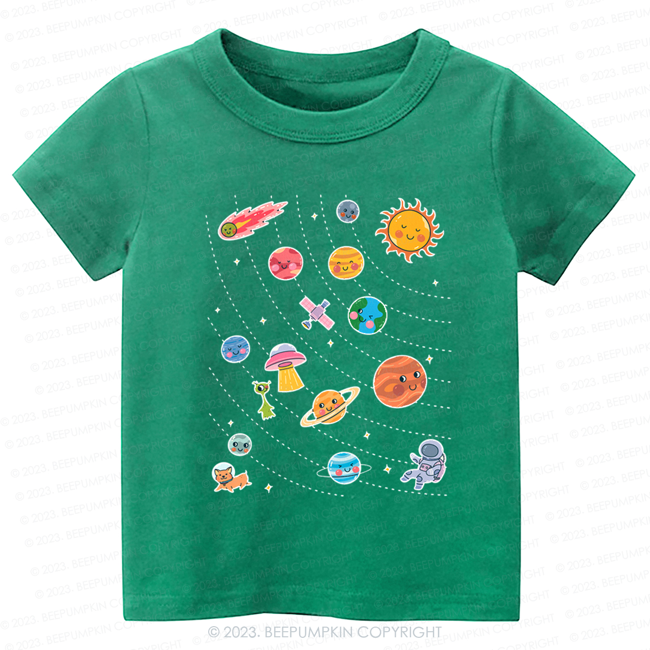 Planets Outerspace Space Theme Kids Shirt