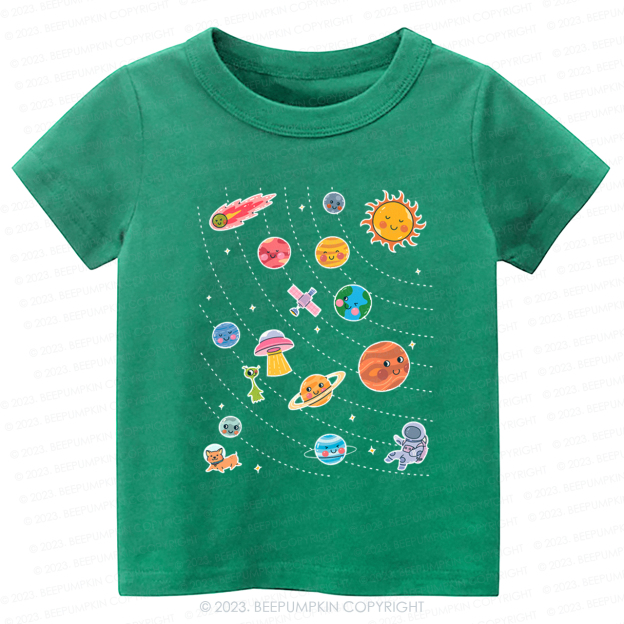 Planets Outerspace Space Theme Kids Shirt
