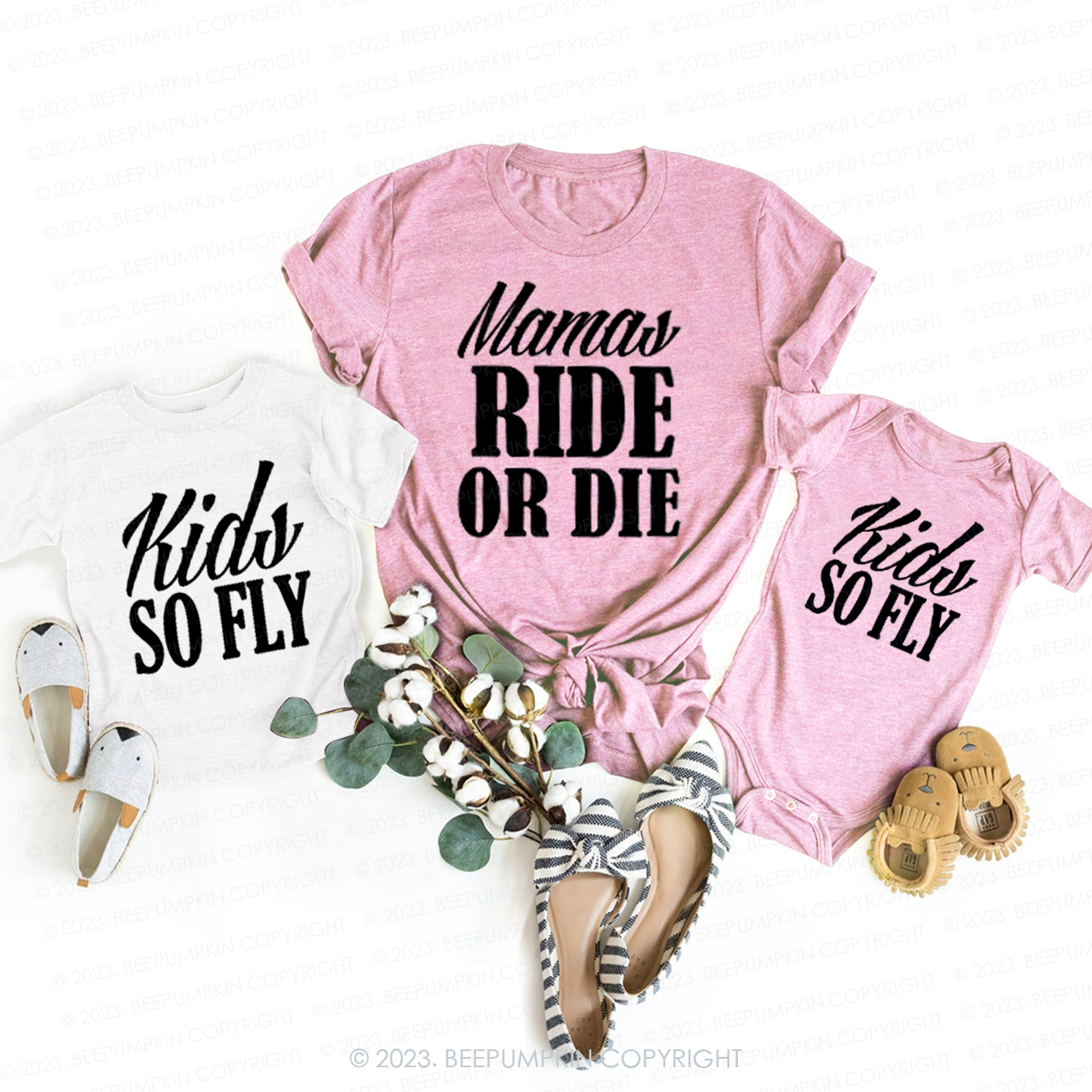 Kids So Fly Mama Ride Or Die T-Shirts For Mom&Me