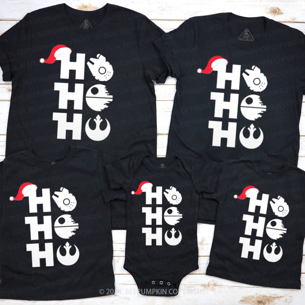 Retro Ho Ho Ho Christmas Matching T-Shirts