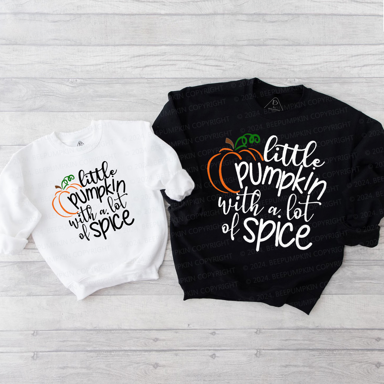 Little Pumpkin With A Lot Of Spice Family Matching Sweatshirt