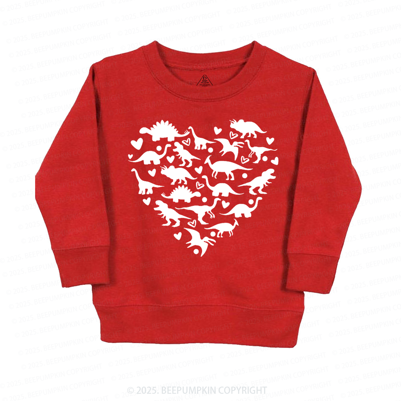 Dinosaur Valentine's Day Kid's Sweatshirt