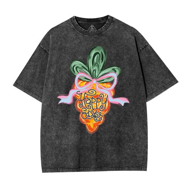 Happy Easter Carrot Mama Washed T-Shirts