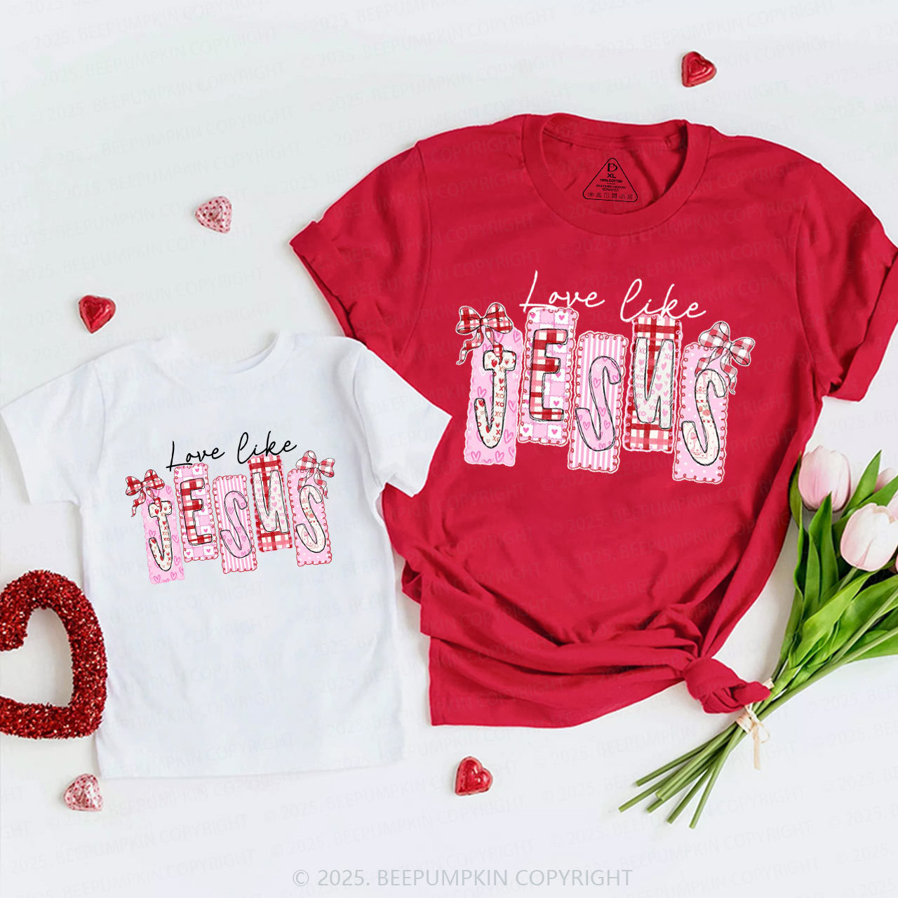 Love Like Jesus Valentine's Day Family Shirt