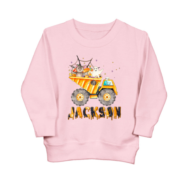 Personalized Dump Truck Kids Sweatshirt