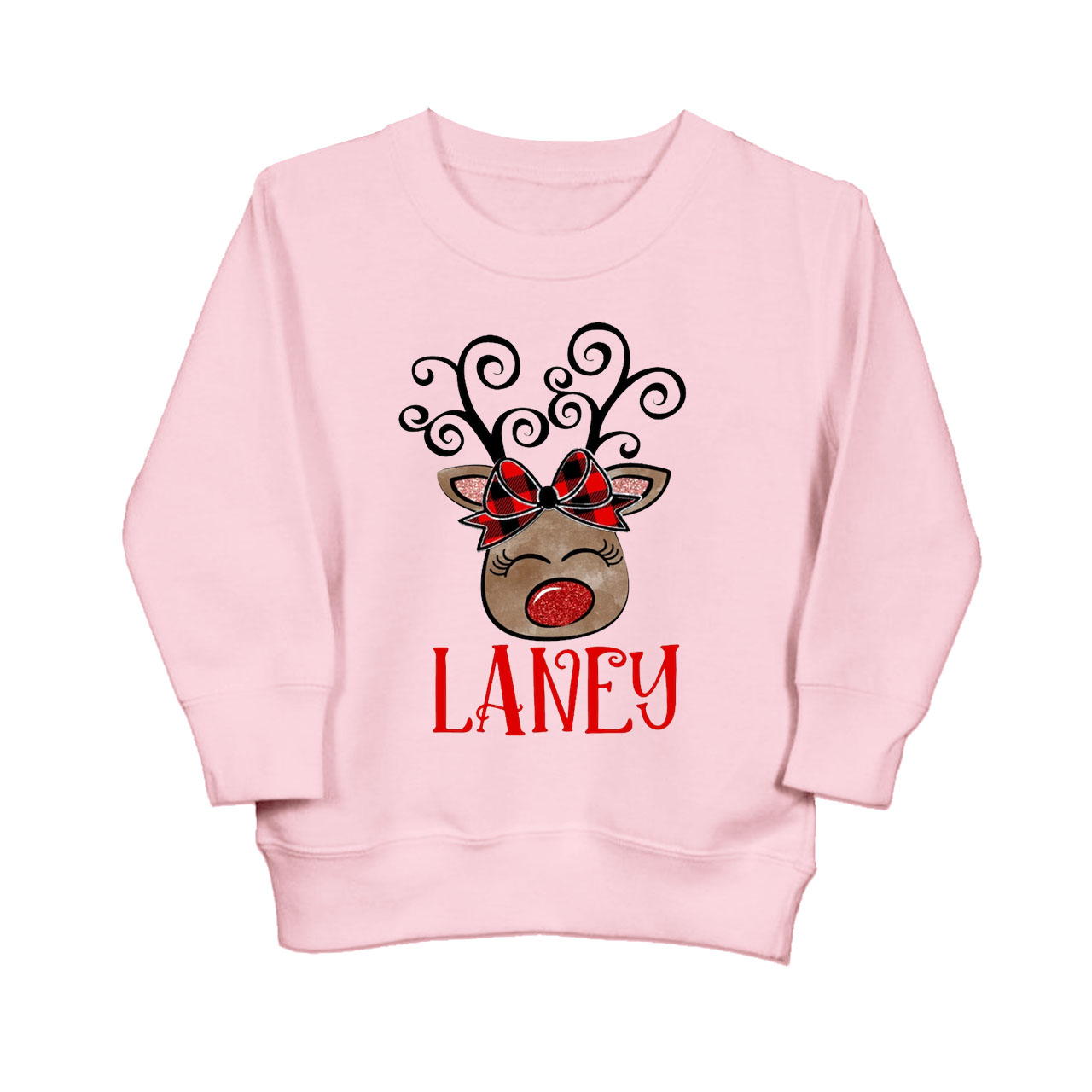 Personalized Reindeer Name Kids Sweatshirt