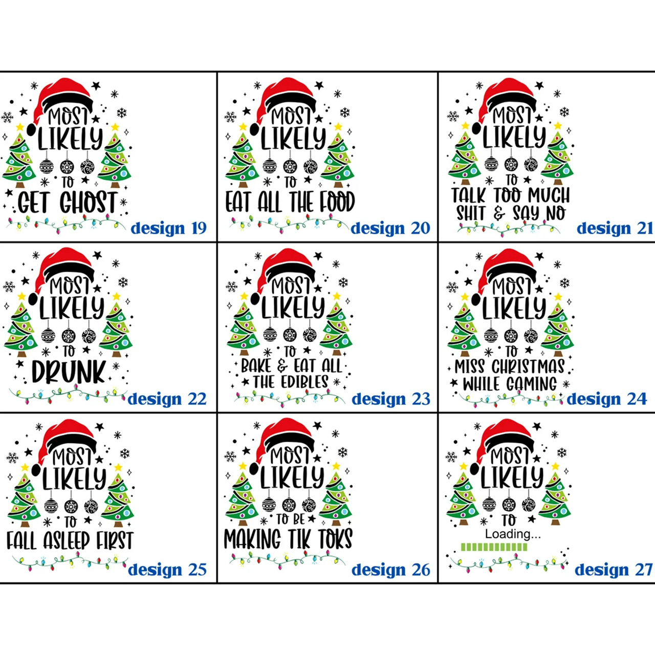 Personalized Most Likely To Santa Claus Series Matching T-Shirts Beepumpkin