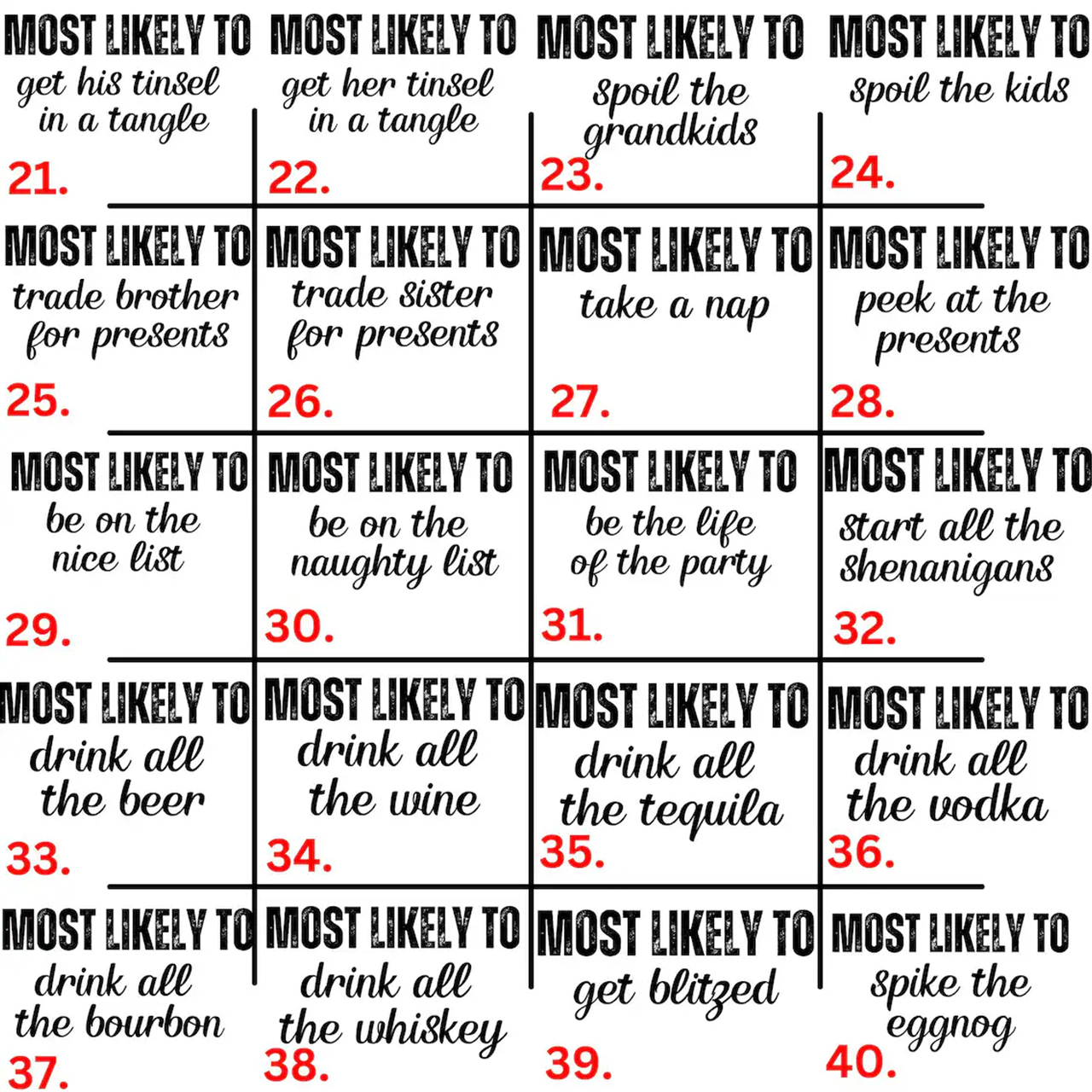 Most Likely To Do Anything Christmas Family T-Shirts Beepumpkin