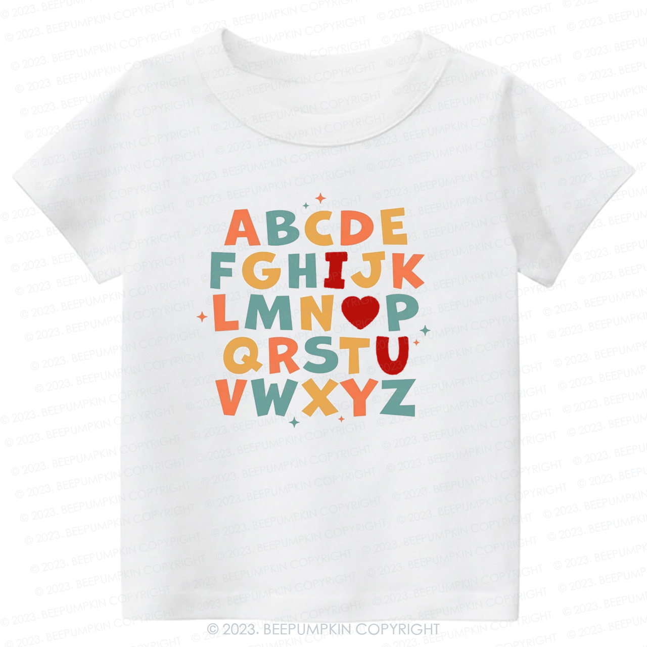 Alphabet I Love You Natural -Toddler Tees