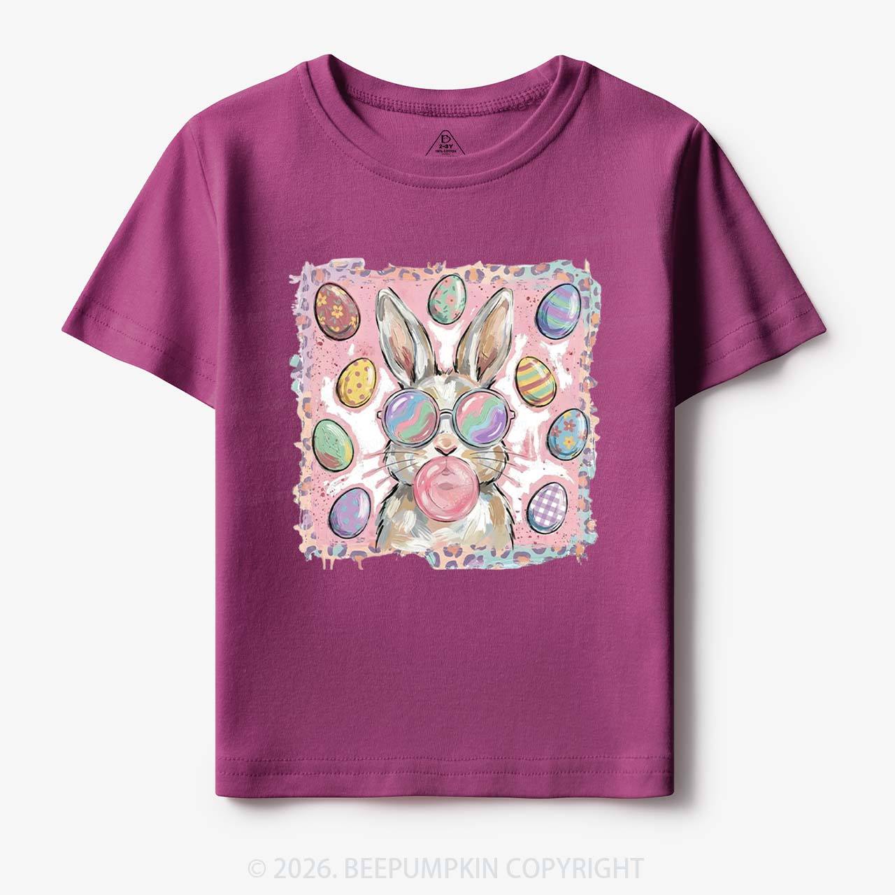 Retro Bubblegum Bunny Colorful Easter Eggs Toddler&Kids Tees