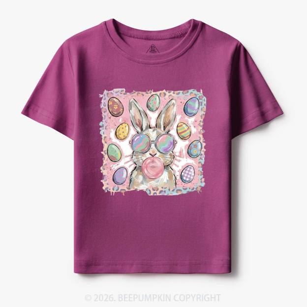 Retro Bubblegum Bunny Colorful Easter Eggs Toddler&Kids Tees