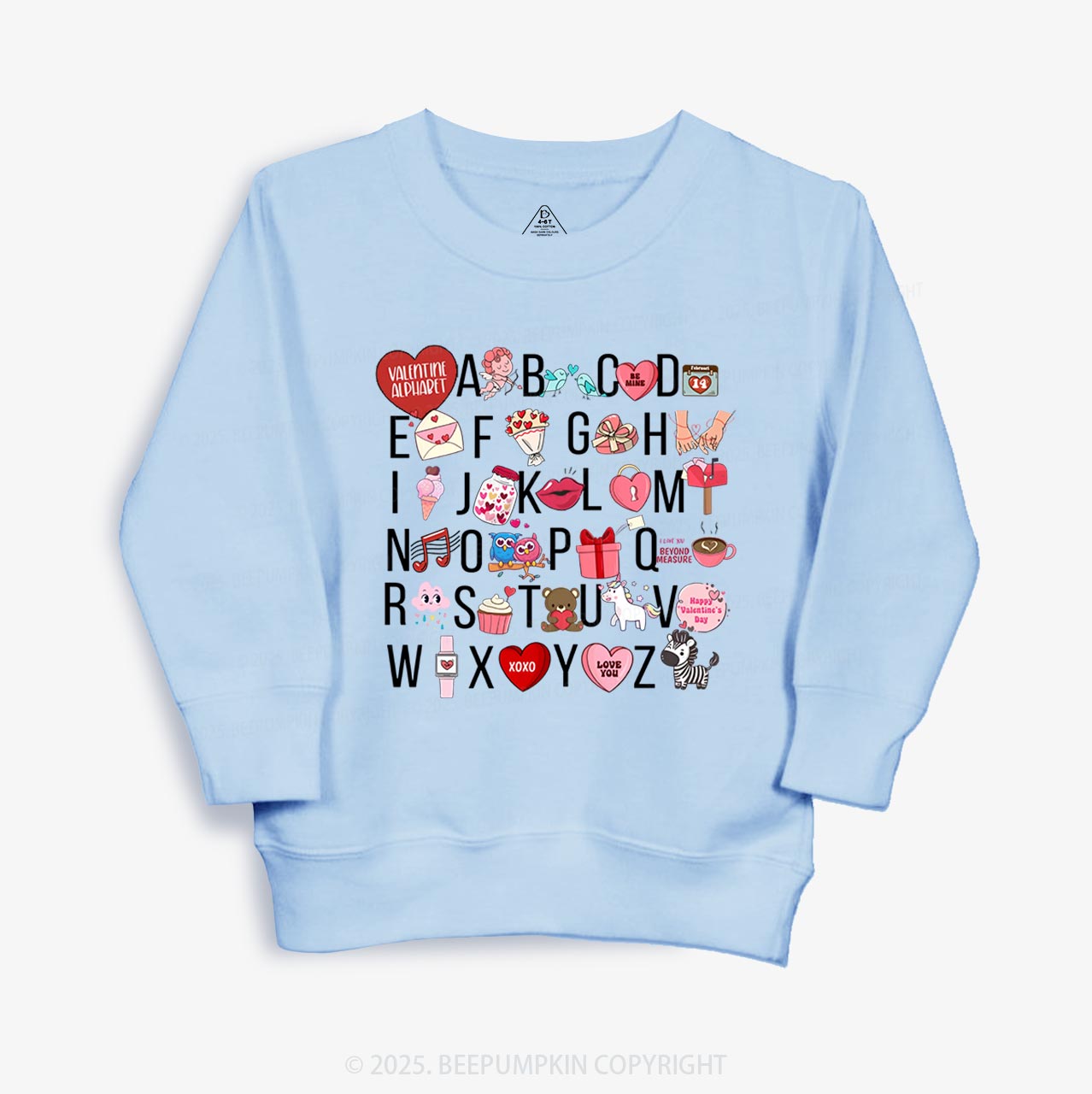 Valentine Alphabet Kid's Sweatshirt
