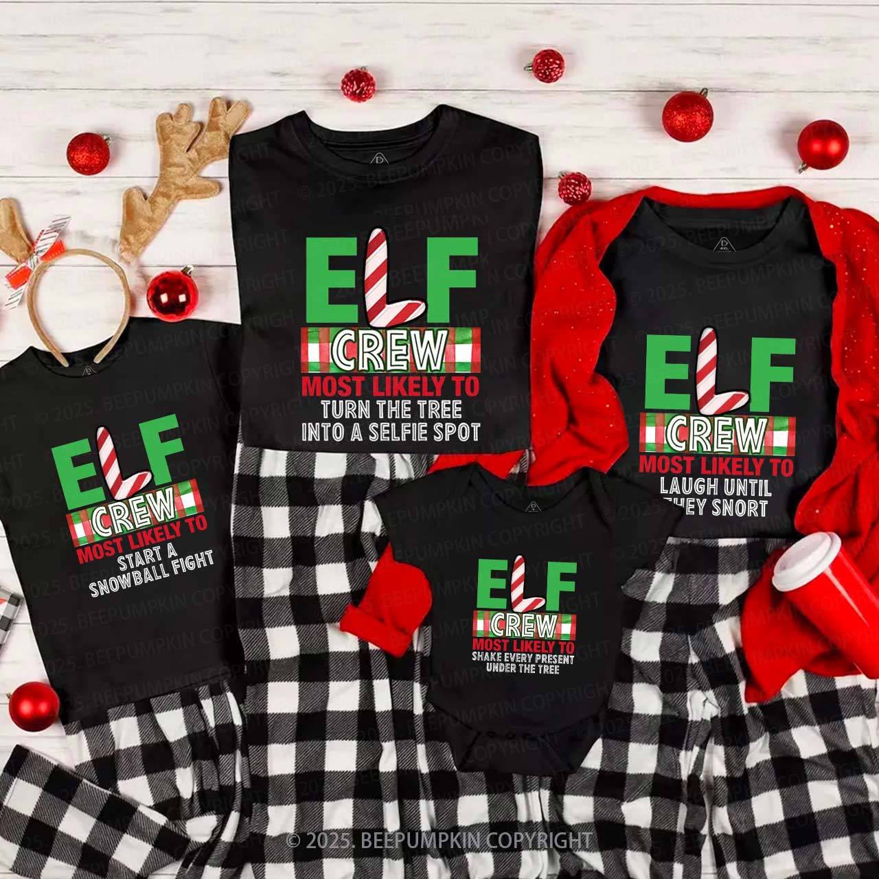 Personalized Elf Most Likely To Family Matching T-Shirts Beepumpkin