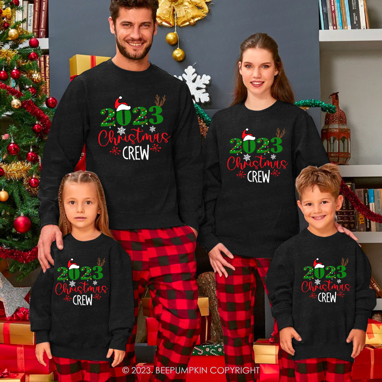 2023 Snow Christmas Family Matching Sweatshirts