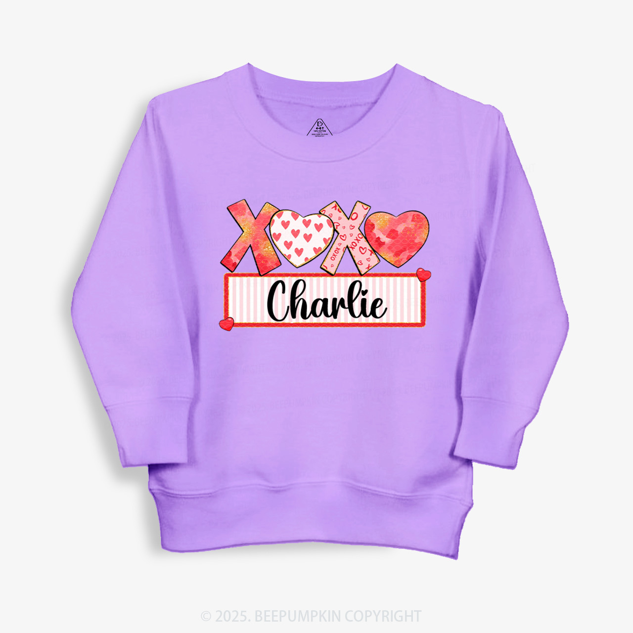 Personalized Xoxo Name Valentine Kid's Sweatshirt
