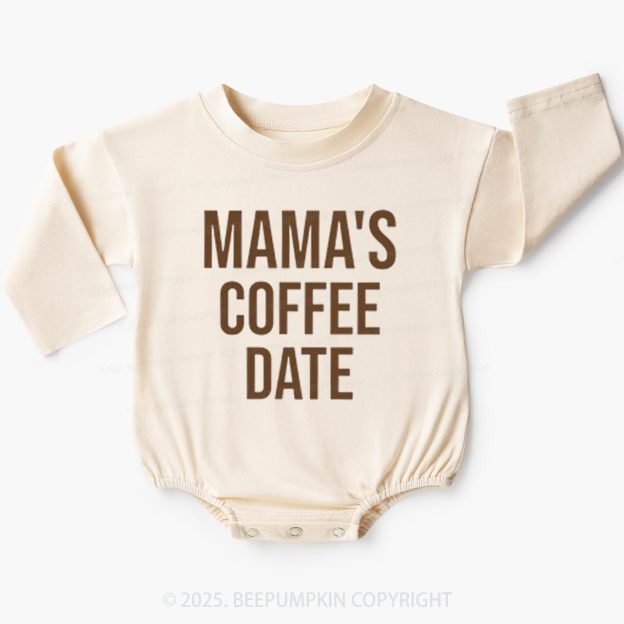 Mom's Coffee Date Baby Bubble Romper Beepumpkin