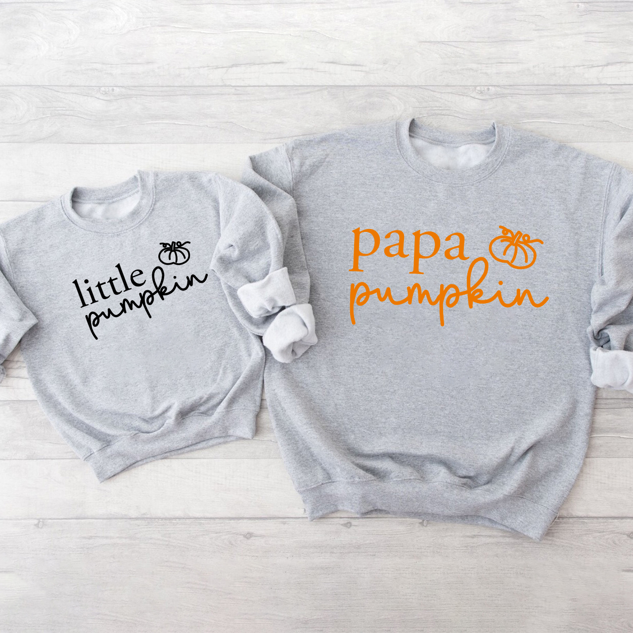 Halloween Papa Mama Little Pumpkin Sweatshirts For Family