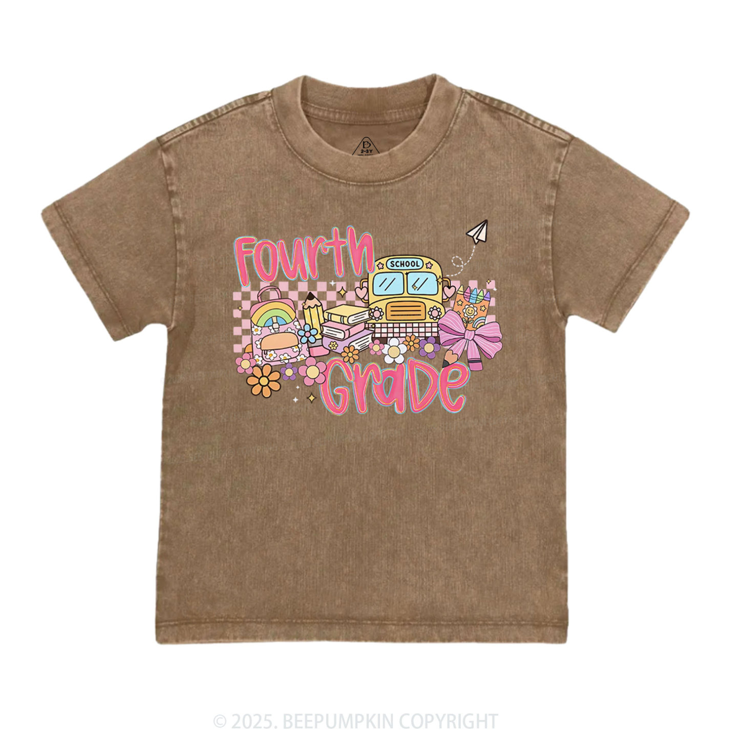 Personalized Happy School Journey Toddler&Kids Washed Tees