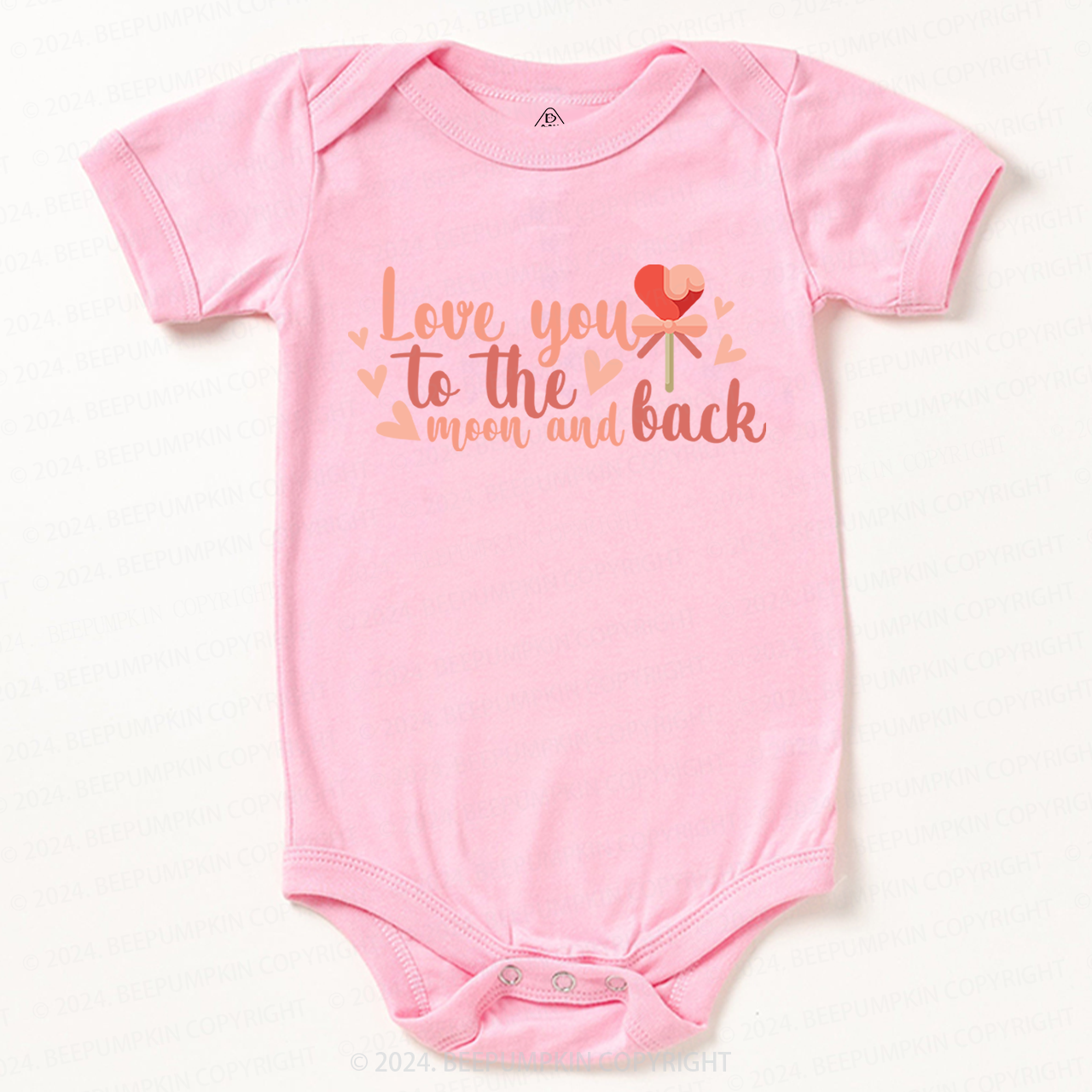 Love You To The Moon And Back Baby Bodysuit For Valentine