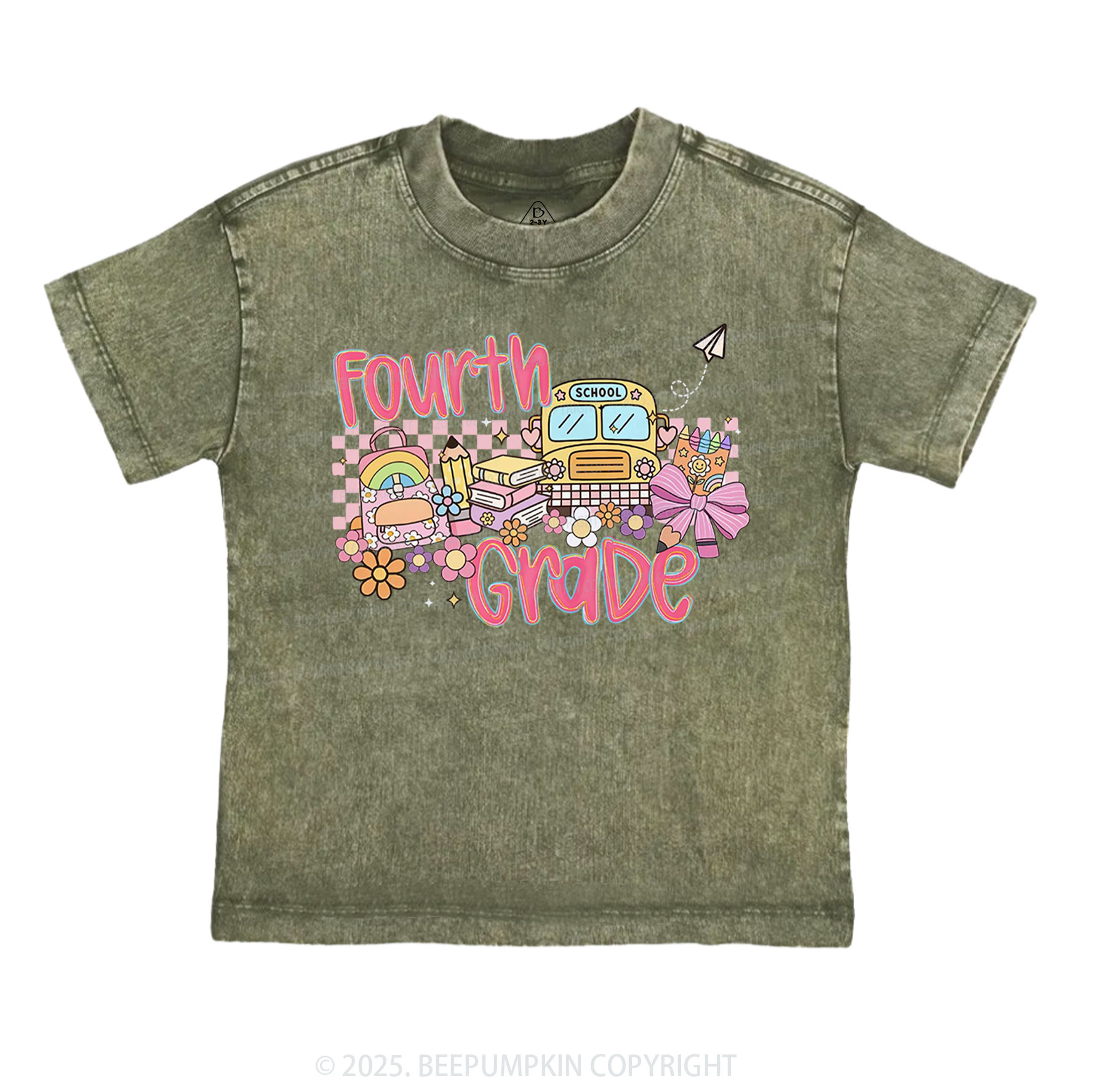 Personalized Happy School Journey Toddler&Kids Washed Tees