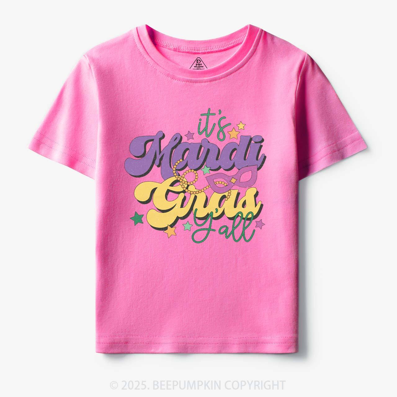 It's Mardi Gras Y'all Toddler&Kid's Tees Beepumpkin